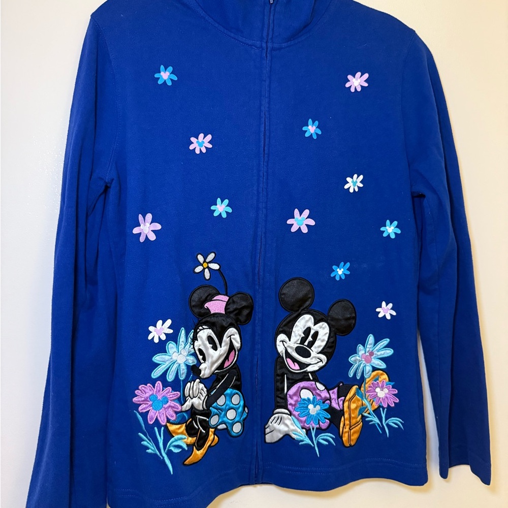 Disney Parks Vintage Royal Blue Fleece Jacket